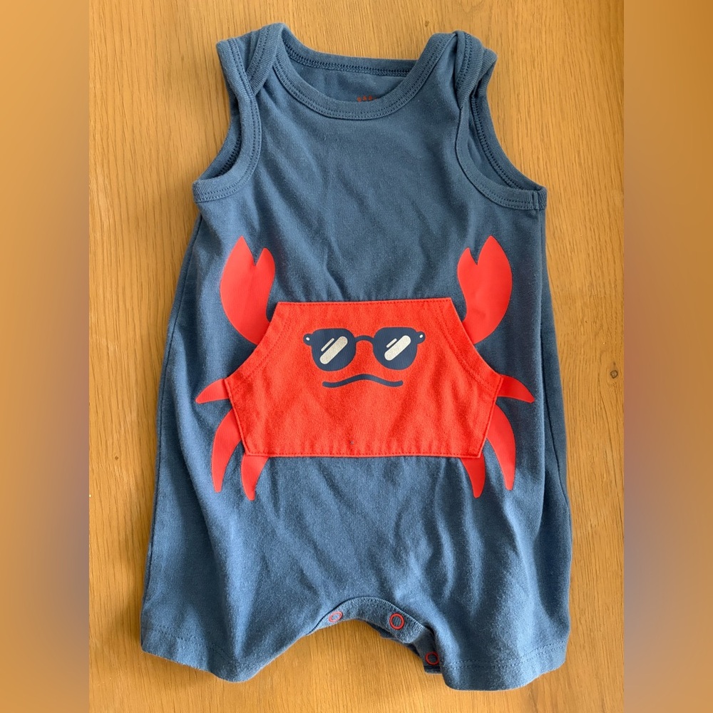 Cat & Jack Blue Baby Romper